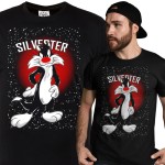 MĘSKA KOSZULKA ZWARIOWANE MELODIE LOONEY TUNES KOT SYLWESTER