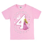  DZIECIĘCA KOSZULKA PREZENT NA 4 URODZINY DLA DZIEWCZYNKI KSIĘŻNICZKA BIRTHDAY PRINCESS