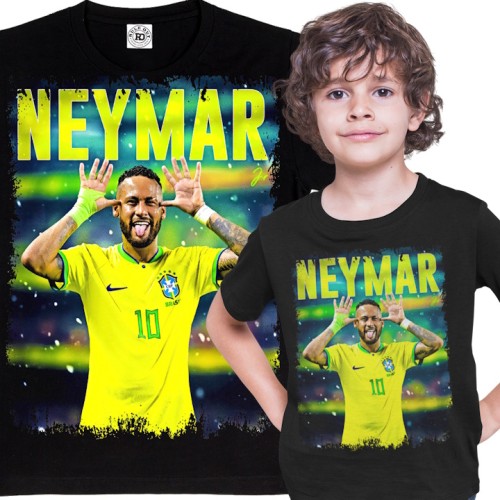 DZIECIĘCA KOSZULKA PIŁKARSKA BRAZYLIA NEYMAR JUNIOR 