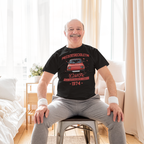 KOSZULKA PREZENT NA 50 URODZINY DLA FACETA PRL FIAT MALUCH  