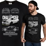 MĘSKA KOSZULKA NA PREZENT MOTORYZACYJNA DODGE CHALLENGER