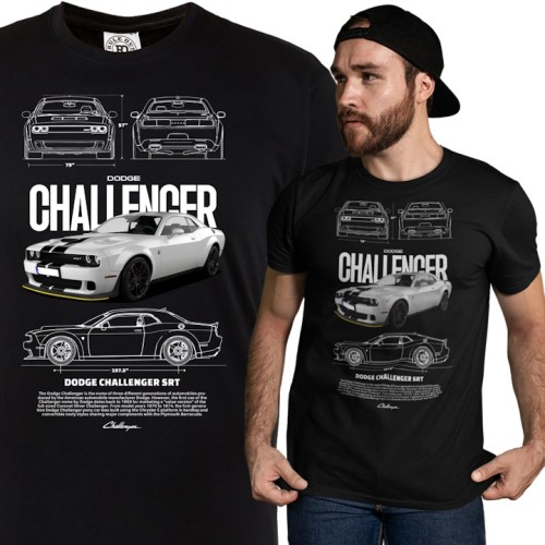 MĘSKA KOSZULKA NA PREZENT MOTORYZACYJNA DODGE CHALLENGER 