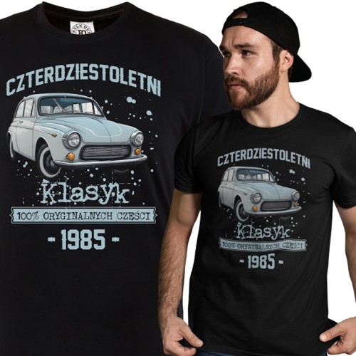 KOSZULKA PREZENT NA 40 URODZINY CZTERDZIESTOLETNI KLASYK SYRENA