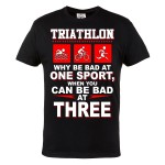 TRIATHLON KOSZULKA MĘSKA TRIATHLON ONE SPORT CAN BE BAD AT THREE