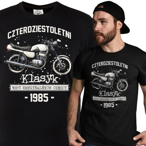 KOSZULKA PREZENT NA 40 URODZINY CZTERDZIESTOLETNI KLASYK JAWA 350 