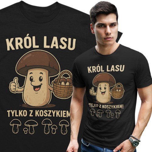 MĘSKA KOSZULKA DLA GRZYBIARZA 1
