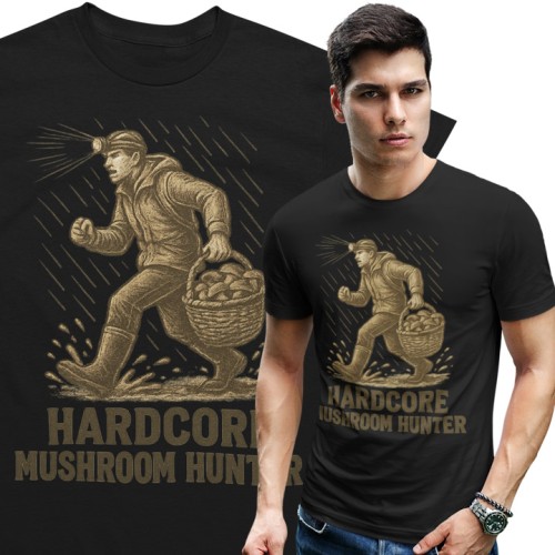 MĘSKA KOSZULKA DLA GRZYBIARZA   1