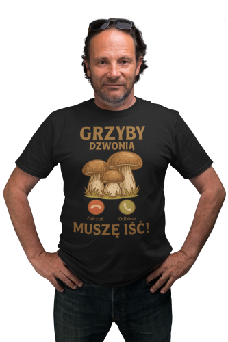MĘSKA KOSZULKA DLA GRZYBIARZA 3