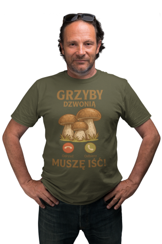 MĘSKA KOSZULKA DLA GRZYBIARZA  2