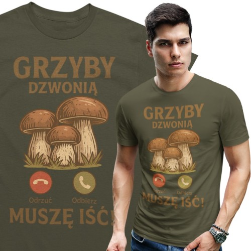 MĘSKA KOSZULKA DLA GRZYBIARZA  1