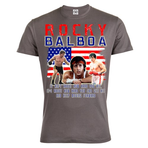 KOSZULKA ROCKY BALBOA IT AIN'T ABOUT HOW HARD YOU HIT 2