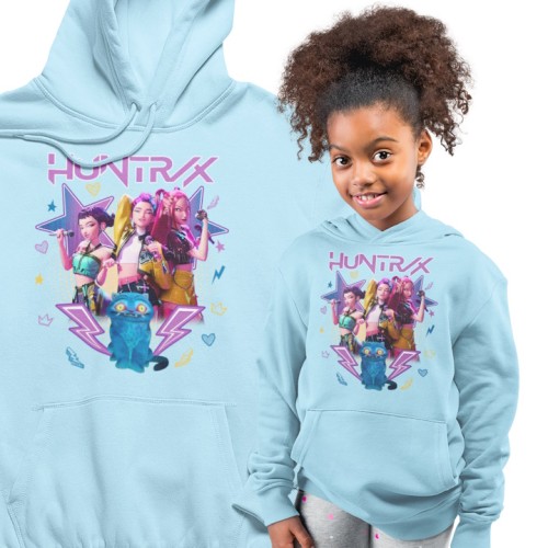 BLUZA DZIECIĘCA Z KAPTUREM KPOP DEMON HUNTERS HUNTRIX  1