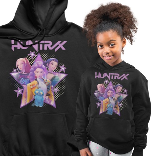 BLUZA DZIECIĘCA Z KAPTUREM KPOP DEMON HUNTERS HUNTRIX 1