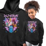BLUZA DZIECIĘCA Z KAPTUREM KPOP DEMON HUNTERS HUNTRIX 