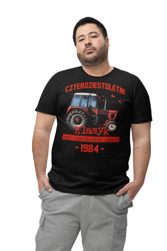 KOSZULKA MOTORYZACYJNA PREZENT NA 40 URODZINY 1984 CZTERDZIESTOLETNI KLASYK TRAKTOR ZETOR