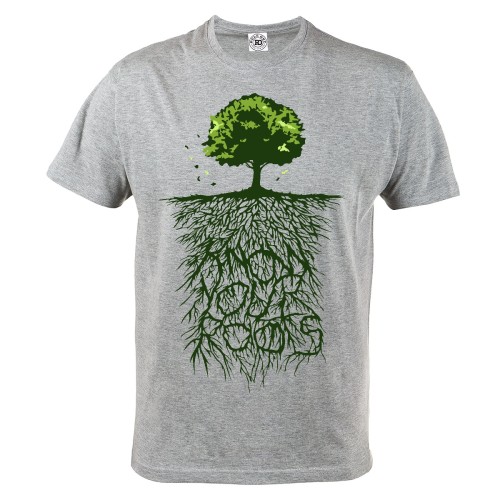 KOSZULKA MĘSKA CASUAL DRZEWO NATURA TREE ROOTS 36