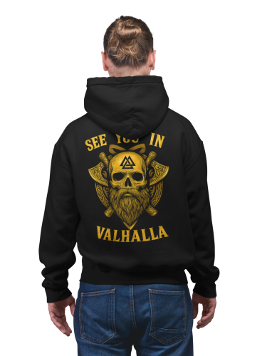 MĘSKA BLUZA Z KAPTUREM WIKING. NADRUK NORDYCKI WOJOWNIK VIKING 3