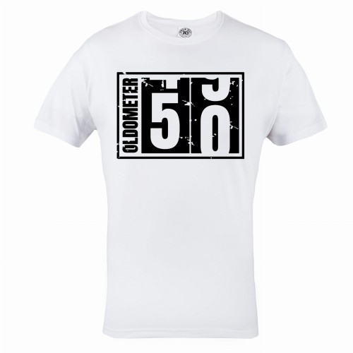 MĘSKA KOSZULKA PREZENT NA 50 URODZINY OLDOMETER UR82