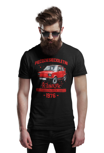 Koszulka prezent na 50 urodziny 1976 Klasyk PRL Fiat 126p torba gratis  7