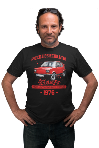 Koszulka prezent na 60 urodziny 1966 Klasyk PRL Fiat 126p torba gratis 2