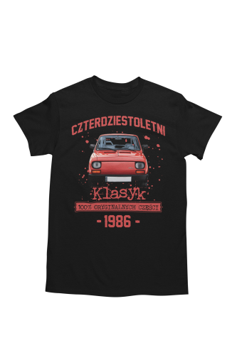 Koszulka prezent na 40 urodziny 1986 Klasyk PRL Fiat 126p torba gratis  5