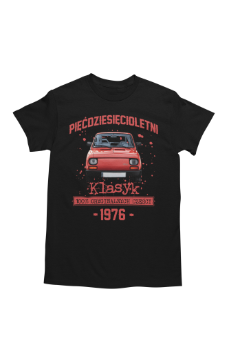 Koszulka prezent na 50 urodziny 1976 Klasyk PRL Fiat 126p torba gratis 5