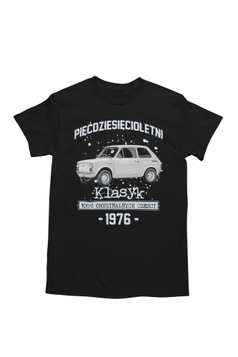Koszulka prezent na 50 urodziny 1976 Klasyk PRL Fiat 126p torba gratis  5
