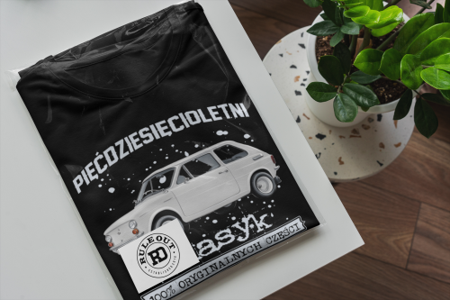 Koszulka prezent na 50 urodziny 1976 Klasyk PRL Fiat 126p torba gratis  6