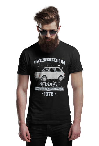 Koszulka prezent na 50 urodziny 1976 Klasyk PRL Fiat 126p torba gratis  4