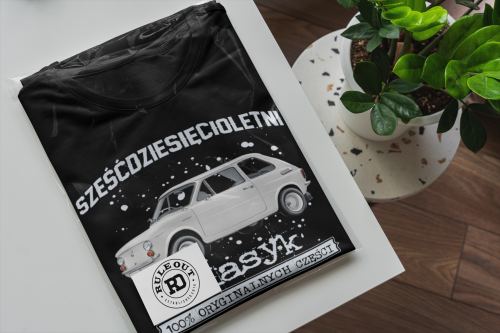 Koszulka prezent na 70 urodziny 1956 Klasyk PRL Fiat 126p torba gratis  6