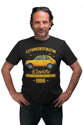 Koszulka prezent na 40 urodziny 1986 Klasyk PRL Fiat 126p torba gratis   4