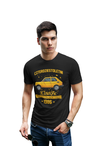 Koszulka prezent na 40 urodziny 1986 Klasyk PRL Fiat 126p torba gratis   2