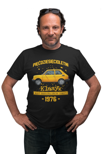 Koszulka prezent na 50 urodziny 1976 Klasyk PRL Fiat 126p torba gratis   2