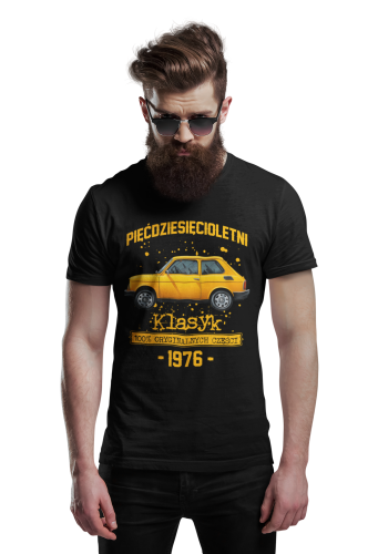 Koszulka prezent na 50 urodziny 1976 Klasyk PRL Fiat 126p torba gratis   3