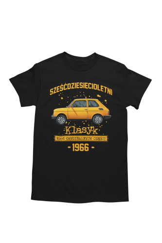 Koszulka prezent na 60 urodziny 1966 Klasyk PRL Fiat 126p torba gratis   5
