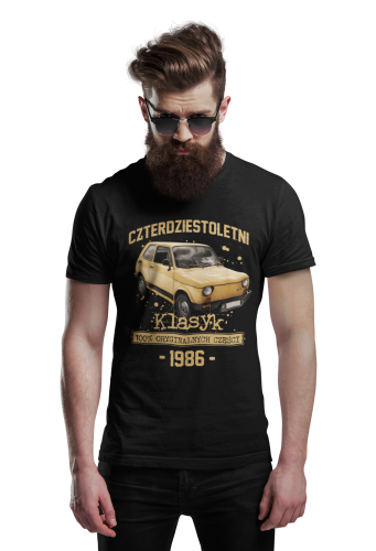 Koszulka prezent na 40 urodziny 1986 Klasyk PRL Fiat 126p torba gratis    3