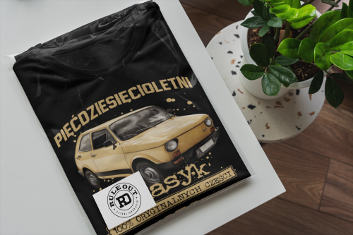 Koszulka prezent na 50 urodziny 1976 Klasyk PRL Fiat 126p torba gratis    6
