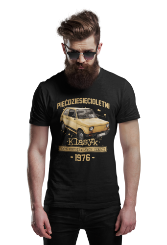 Koszulka prezent na 50 urodziny 1976 Klasyk PRL Fiat 126p torba gratis    4