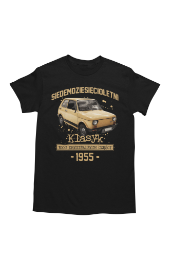 Koszulka prezent na 70 urodziny 1956 Klasyk PRL Fiat 126p torba gratis    5