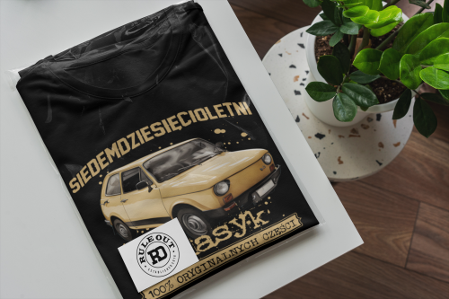 Koszulka prezent na 70 urodziny 1956 Klasyk PRL Fiat 126p torba gratis    6