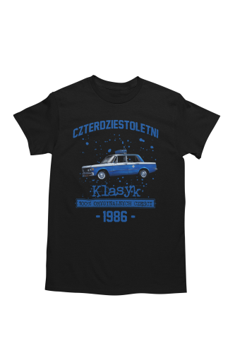 Koszulka prezent na 40 urodziny 1986 Klasyk PRL Fiat 125p torba gratis    5