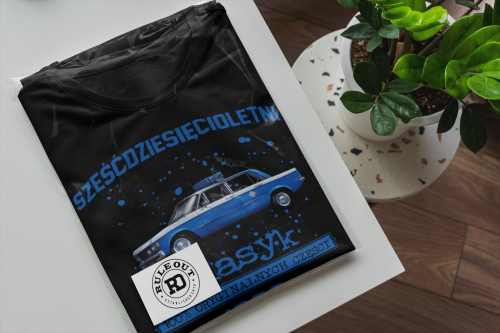 Koszulka prezent na 60 urodziny 1966 Klasyk PRL Fiat 125p torba gratis    6