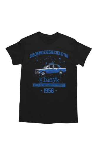 Koszulka prezent na 70 urodziny 1956 Klasyk PRL Fiat 125p torba gratis    5