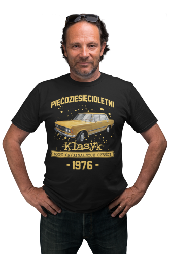 Koszulka prezent na 50 urodziny 1976 Klasyk PRL Fiat 125p torba gratis    2