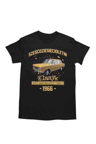 Koszulka prezent na 60 urodziny 1966 Klasyk PRL Fiat 125p torba gratis    5