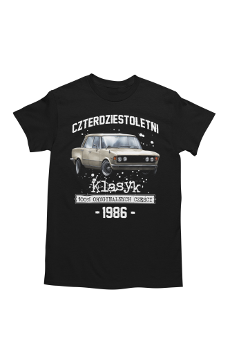 Koszulka prezent na 40 urodziny 1986 Klasyk PRL Fiat 125p torba gratis   5