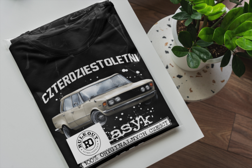 Koszulka prezent na 40 urodziny 1986 Klasyk PRL Fiat 125p torba gratis   6