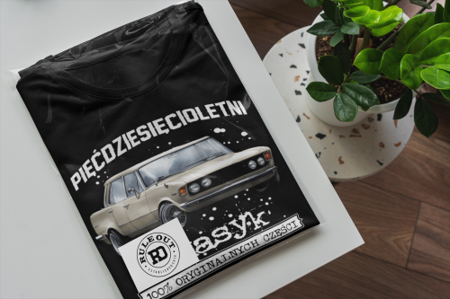 Koszulka prezent na 50 urodziny 1976 Klasyk PRL Fiat 125p torba gratis    6