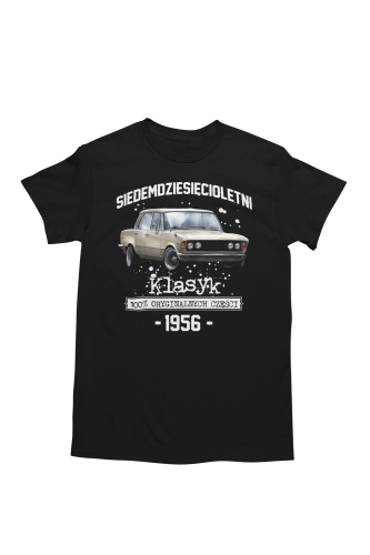 Koszulka prezent na 70 urodziny 1956 Klasyk PRL Fiat 125p torba gratis   5