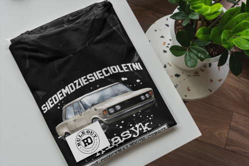 Koszulka prezent na 70 urodziny 1956 Klasyk PRL Fiat 125p torba gratis   6